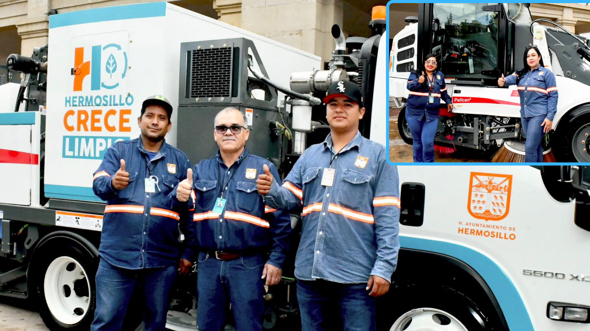 Refuerzan labores de limpieza en Hermosillo con la incorporación de cinco nuevas barredoras