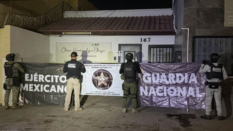 Realiza FGJES cateo en Ciudad Obregón y asegura soluciones intravenosas vinculadas a investigación